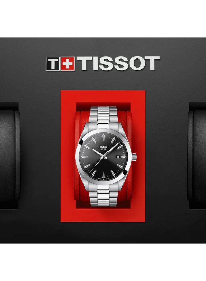 TISSOT Mens Gentleman Swiss Quartz Silicium T127.410.11.051.00 - Image 5